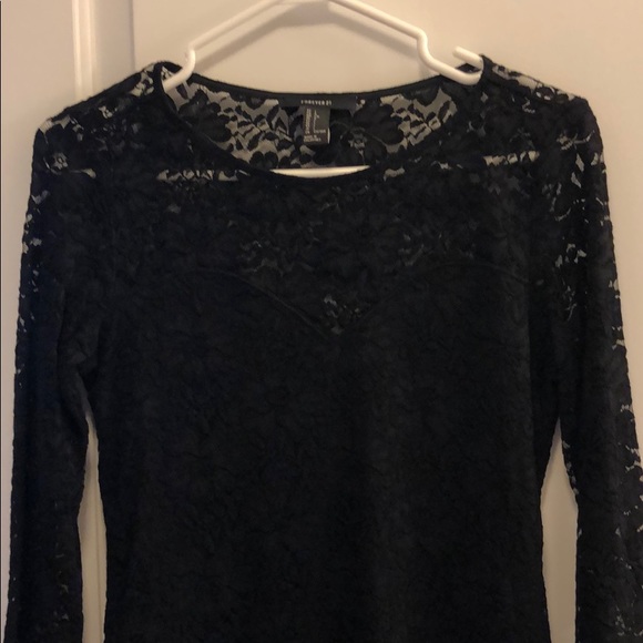 Forever21 Lace Little Black Dress - Picture 2 of 3